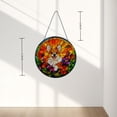 thumbnail image 2 of Stained Glass Suncatcher Panel Corgi Dog in Flower Sunshine Handmade Glass Wingdow Hanging Suncatcher Ornaments Crafts Kits for Memorial and Garden Indoor Decor 6.3"-4, 2 of 8