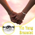 thumbnail image 1 of HomeKingdee Yin Yang Friend Bracelet Adjustable Cord Bracelet - Matching Pair Stainless Steel Bracelets for Friendship Gift Valentine's Day Christmas Anniversary, 1 of 5