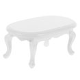 thumbnail image 3 of OULII 1Pack Oval Mini Table Furniture Prop for Role-Playing Games Tiny Furniture Decorative White 3.73X1.89X1.57In, 3 of 6
