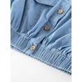 thumbnail image 2 of Infant Baby Girls Denim Outfit Off Shoulder Cropped T-shirt Top Skirt Summer Clothes Set, 2 of 5
