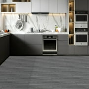 UMIGGEE Peel and Stick Floor Tile Gray Vinyl Flooring 6x35 10 PCS/Pack Natural Grey Wood-Look Vinyl Flooring Easy to Install and Removable for Kitchen, Dinning Room, Bedroom, etc. (14.5Sq. Ft.)
