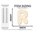 thumbnail image 2 of Unfinished Wood Balloon Letter R Shape | DIY Craft Cutout | up to 46" DIY 8" / 1/8", 2 of 3