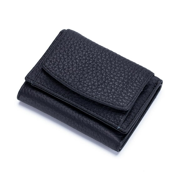 Wiueurtly 2024 New Rfid Blocking Card Holder Organizer Pocket Mini Wallet Anti Credit Card Folding Mini Wallet (B)