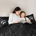 thumbnail image 5 of Homewish Bear Paw Pattern Bedding Comforter Set,Safari Animal Twin Comforter Sets,Black White Bedding Set For Boys Kids,Super Cozy Room Decor Reversible,2-Piece, 5 of 8