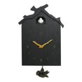 thumbnail image 1 of Reloj de pared moderno Sunnimix de Madera con pájaro natural, 1 of 8