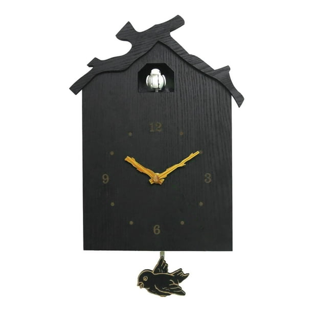 Reloj de pared moderno Sunnimix de Madera con pájaro natural