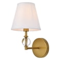 thumbnail image 3 of Bethany 1 light bath sconce in brass with white fabric shade, 3 of 3