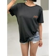 thumbnail image 2 of Camiseta de cuello redondo con estampado de atardecer, manga corta, informal, para primavera y verano, para mujer, para adultos, hombres, mujeres, adolescentes, jóvenes, deportiva, informal., 2 of 5