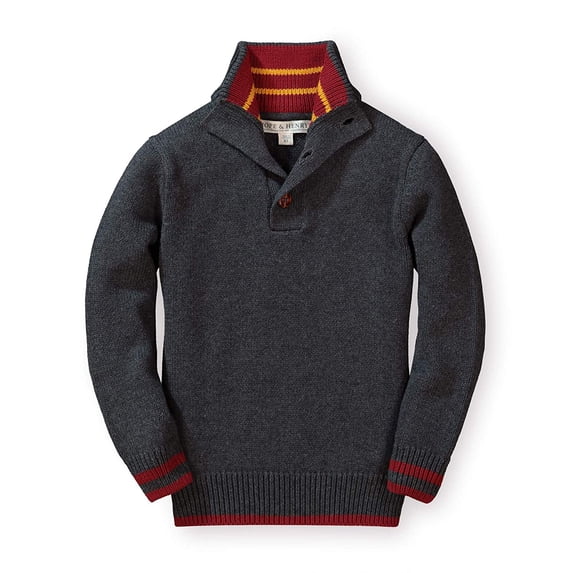 Hope & Henry Boys' Mock Neck Pullover Sweater