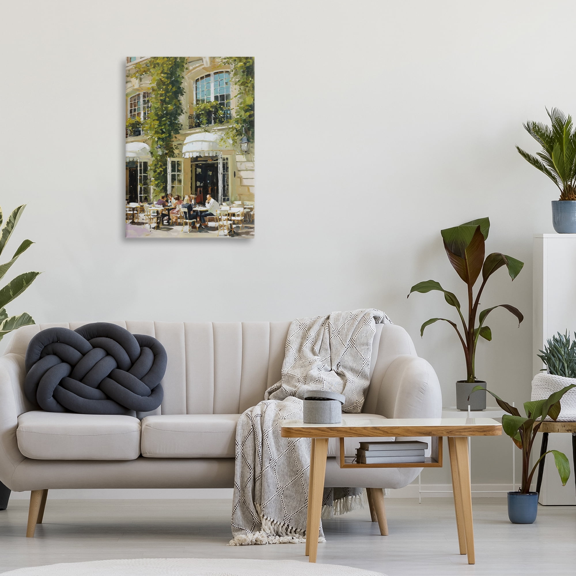 Stupell Industries Cafe Terrace with Ivy Canvas Wall Art, design by Petal Prints Design