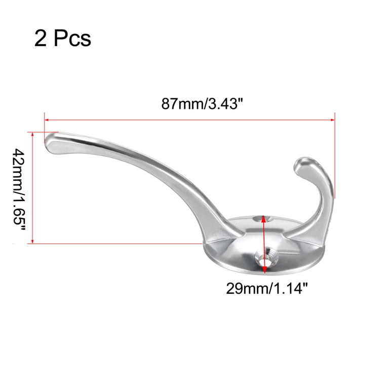 Bull Head Double Prong Wall Hook - Vintage Ox Design Coat Hanger | Space Aluminum For Towels, Hats, Bags & Keys