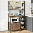 EnHomee Bakers Racks for Kitchens with Power Outlet, 6Tier Microwave
