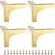 thumbnail image 1 of Juego de 4 patas para muebles, KkvoGmle, Hierro, 10cm, Dorado, 1 of 5