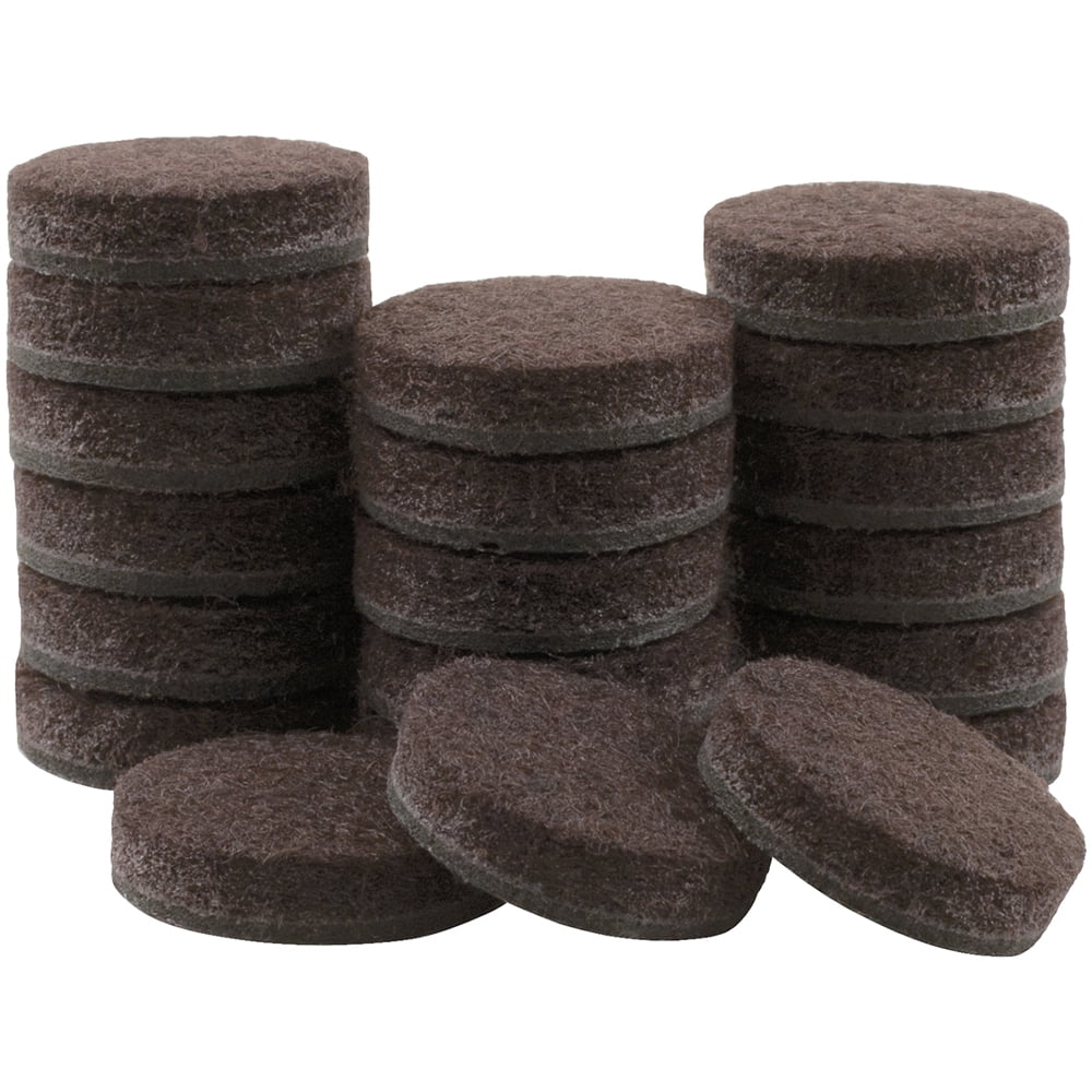 Super Sliders 3/4" Round Self Stick Felt Furniture Pads for Hardwood