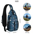 thumbnail image 5 of Floral Crossbody Sling Backpack for Womens Causal Sling Bag with Adjustable Shoulder Straps for Travel Hiking Chest Bag Daypack Anti-theft Purse, 5 of 6