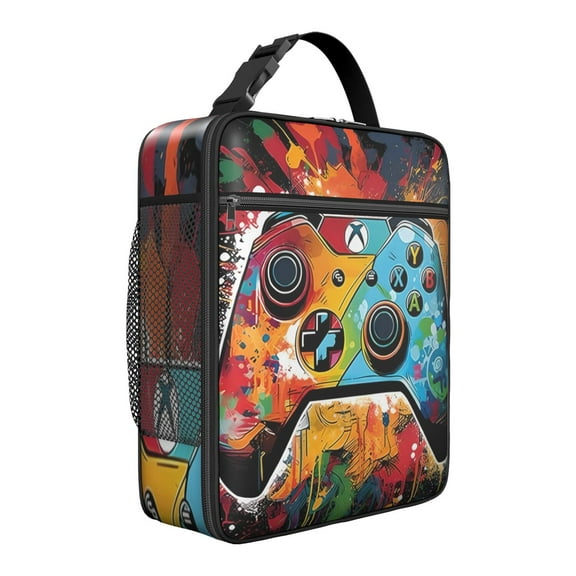 Premium Insulated Gaming Lunch Box for Men & - Reusable Lunch Bag with,Hour Temperature Retention, Compact & Lightweight Design for Office, Work, Picnic, Travel - Durable Lunch Tote for Adults.