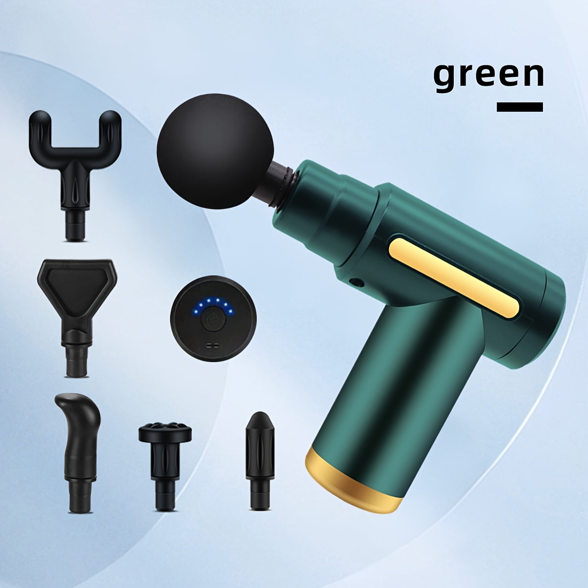 Fanruina Electric Fascia Massage Gun Portable Muscle Massager with LED Touch Screen 6 Massage Heads Mini Handheld Ultra Quiet Brushless Motor for Sports and Fitness