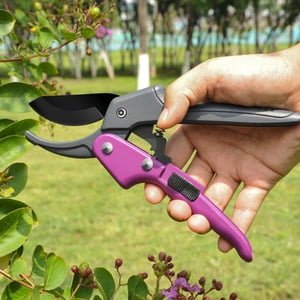 Antqov Pruneaux de jardin Lames en acier inoxydable Pruneurs portatifs Save Effort Easy to Work Pulley Lever -pruners Bypass Pruners de jardin, pruneur en acier