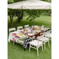 thumbnail image 5 of 54x80 Inch Outdoor Tablecloth with Umbrella Hole Zipper Rectangle Tulip Easter Rectangular Tablecloths Outside Waterproof Bunny Spring Floral Pastoral Plaid Patio Table Cloth Cover for Picnic Party, 5 of 8