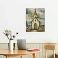 thumbnail image 3 of Nawypu Farmhouse Decor Wall Art Country Church Pictures Christian Religious Faith Framed Artwork Rustic Canvas Prints Painting Vintage Cotton Encircled Church Poster for Church Living Room Bedroom, 3 of 5