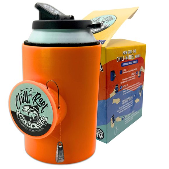 Enfriador de Lata para Pesca Chill-N-Reel con Carrete de Mano