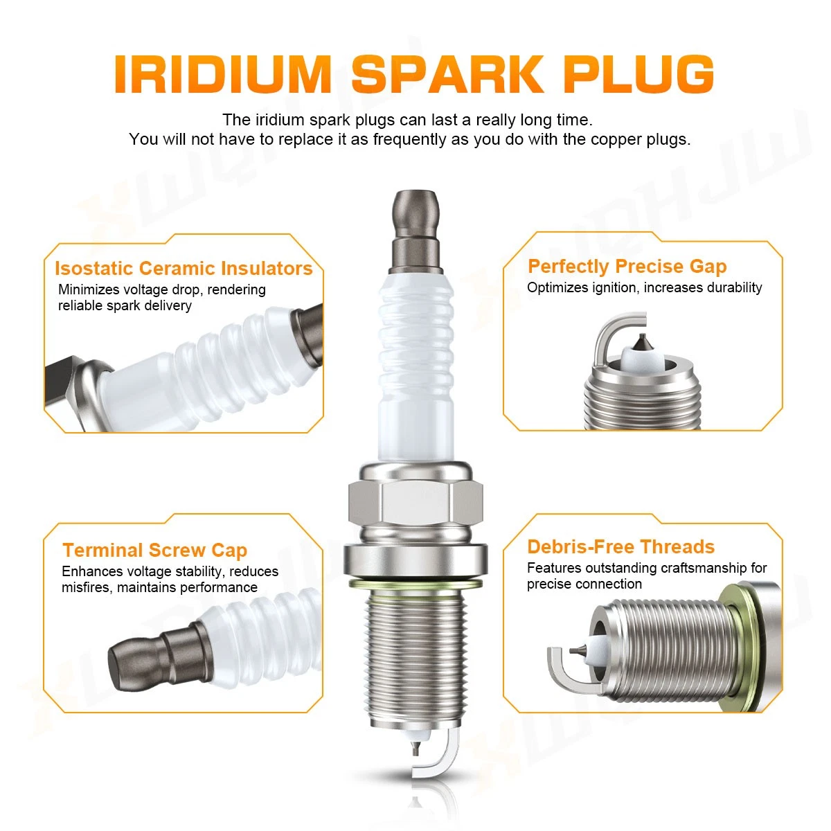 6 Pack Ignition Coils and 6 Iridium Spark Plugs Kit For 2004-2005 Buick Rainier 4.2L l6