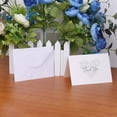 thumbnail image 2 of Abbracc Fashion 50pcs White Paper Wedding Pageant Thank You Cards Including Envelops, 2 of 7
