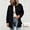 Black womens shacket a1, variant on Womens Fall Winter Collared Button Down Long Sleeve Shacket Casual Loose Open Front Solid Outwear, Black 2XL