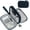 Navy, variant on Electronic Organizer, Travel Cable Organizer Bag Pouch Electronic Accessories Carry Case Portable Waterproof Double Layers All-in-One Storage Bag for Cable, Cord, Charger, Phone, Earphone Navy