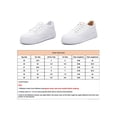 thumbnail image 2 of Frontwalk Women Trainers Sport White Sneakers Lace Up Athletic Shoes Gym Lightweight Running Shoe Womens Fitness Workout Flats White+Brown 7, 2 of 6