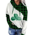 thumbnail image 3 of TIAFORD Sudadera con capucha con cordón para el día de San Patricio para mujer, sudadera con capucha de trébol estampada de manga larga para mujer, 3 of 5