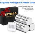 thumbnail image 3 of TRYMAG Magnets, 12x3mm 30Pcs Small Round Magnets for Fridge, Whiteboard, Locker, Crafts, Scientific Models, 3 of 6