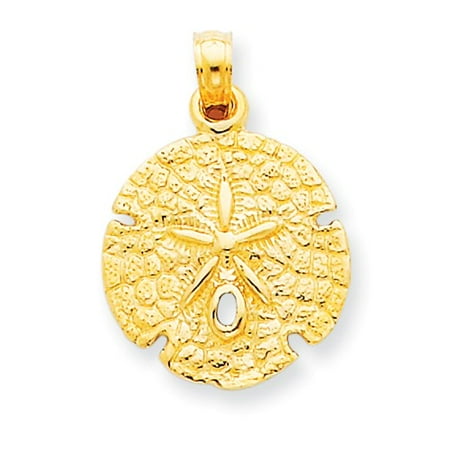 14k Yellow Gold Sand Dollar Pendant