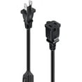 thumbnail image 4 of Short 1-Foot (Black) On Off Switch Extension Cord,Nema 1-15P to 1-15R Extension Power Cord,ETL Certified Polarity US Standard Two Plugs +12A/125V Switch 16AWG Cord(Polarized Switch Black), 4 of 9