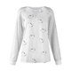 thumbnail image 3 of Gibobby Blusas Manga Larga Mujer Camiseta de manga larga con encaje de algodón y estampado floral para mujer（Blanco， S), 3 of 4