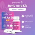 thumbnail image 3 of Pelvana Boric Acid Suppositories for Women - 60 Count + 15 Applicators - 75 Piece Kit, 3 of 8