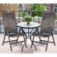 thumbnail image 1 of Costway 2 PCS Rotin Pliant Chaises Inclinables en Osier Extérieur Chaises Portables Accoudoir, 1 of 10