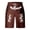 Wine, variant on IWRICH Men's Graphic Printed Retro Shorts Elastic Waist Drawstring Short Pants Casual Fashion Plus Size Pants with Pockets XL