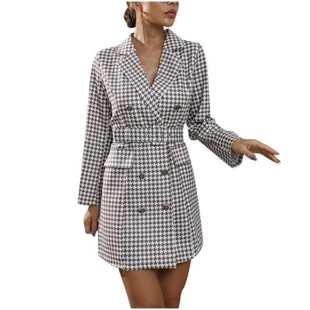 

Halloween Birthday Gifts Womens Tops Women s Loose Lapel Double Breasted Button Pocket Blazer Blazer