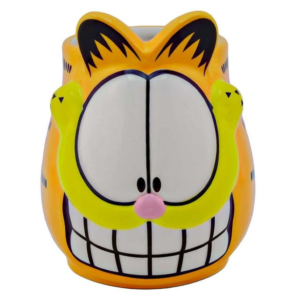 Taza Grande Cerámica 3D, Cabeza Garfield, Tarro Garfield The Movie, Capacidad 591 mililitros