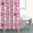 thumbnail image 4 of Pioneer Flower Floral Print Pattern Shower Curtain 84"x72" ,Bathroom Decorative Shower Curtains Set with 12 Hooks,Modern Waterproof Washable Shower Curtain, 4 of 6