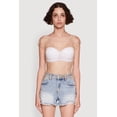 thumbnail image 2 of Womens Trendy Rhinestone Fishnet V Neck Crop Top, 2 of 5