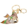 thumbnail image 2 of Llavero de Rhinestone Ticfox con Diseño Exquisito de Pez Tropical en Oro, 2 of 14
