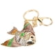 thumbnail image 2 of Llavero con diamantes de imitación, diseño único y exquisito de peces tropicales, llavero con diamantes de imitación, adorno para bolso, colgante de coche, dorado, 2 of 10