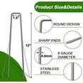 thumbnail image 2 of 12 Inch 8 Gauge Galvanized Landscape Stakes Heavy Duty for  Barrier Fabric Drip Irrigation Tubing, 2 of 7