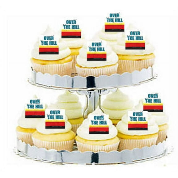 24pk Over the Hill Lots of Candles Edible Cupcake Decoration Toppers / Picks