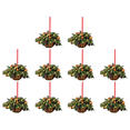 thumbnail image 1 of Cesta colgante Favores de fiesta artificiales navideños preiluminados (04), 1 of 2
