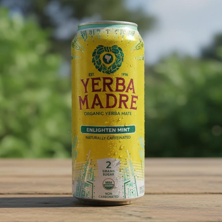 Guayaki Yerba Mate Enlightened Mint Low Sugar Energy Drink – 6 Pack