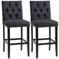 thumbnail image 1 of HOMCOM Modern Bar Stools Set of 2, Upholstered Counter Height Barstools, 1 of 10