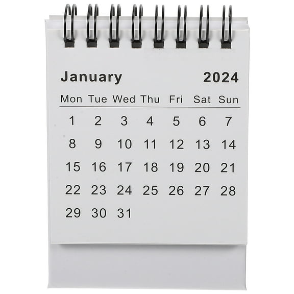 FONDOTIN 2024 Desk Calendar for Home Paper Standing Calendar with Blank Spaces for Memorandum 6.5 x 5.5 inches